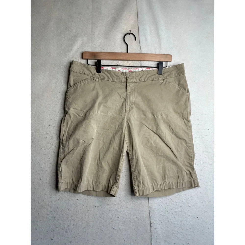 Dickies Relaxed Fit Khaki Chino Shorts Mens 14 Tan Cotton Stretch Workwear